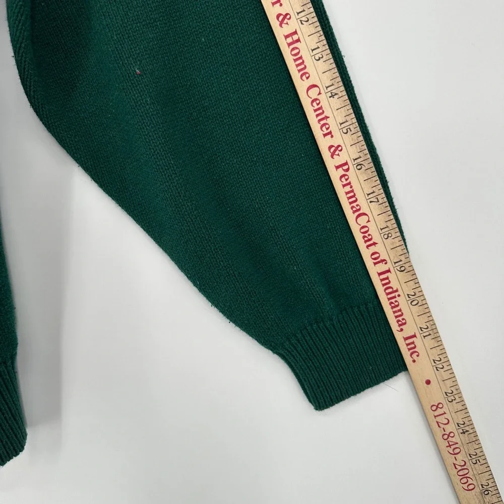 Vintage 90s Cotton Traders Golf Intarsia Argyle Grandpa Sweater Green Mens M